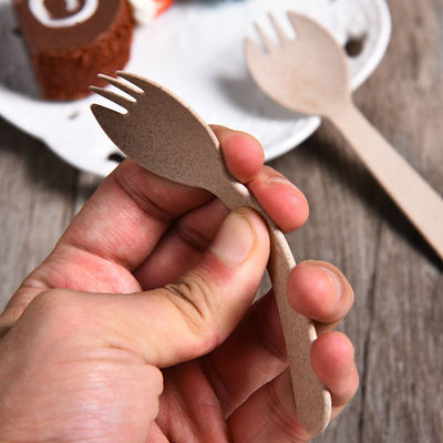 115mm Disposable Wheat Salad Ice Cream Mini Spork