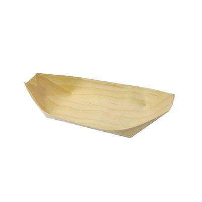 ODM 4Inch Food Grade Wooden Bamboo Sushi Boat Disposable Serving Cone