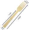 100 Nature Disposable Bamboo Wooden Cutlery Bulk Fork 17CM