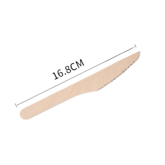 Custom 16cm Disposable Wooden Utensils Biodegradable Cutlery  Knives